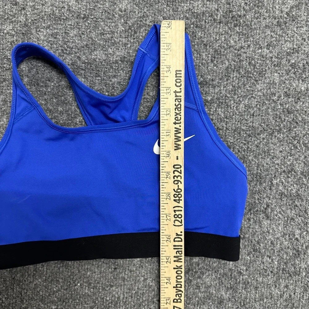 Nike Sports Bra Womens Size S Blue Racerback Compression Athletic Swoosh Logo